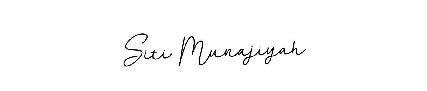 BallpointsItalic-DORy9 is a professional signature style that is perfect for those who want to add a touch of class to their signature. It is also a great choice for those who want to make their signature more unique. Get Siti Munajiyah name to fancy signature for free. Siti Munajiyah signature style 11 images and pictures png