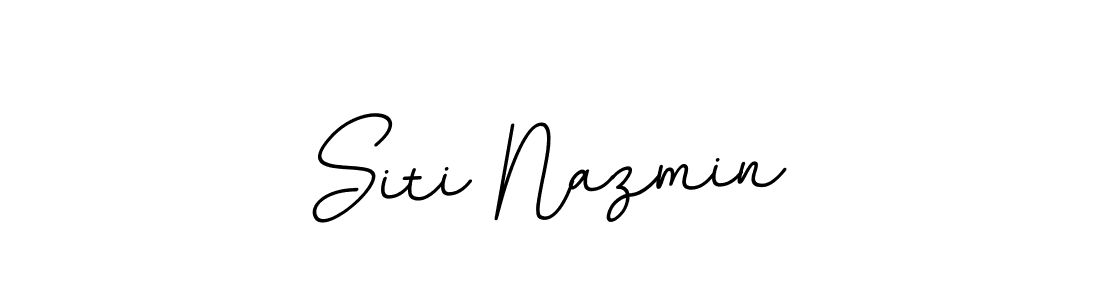 Use a signature maker to create a handwritten signature online. With this signature software, you can design (BallpointsItalic-DORy9) your own signature for name Siti Nazmin. Siti Nazmin signature style 11 images and pictures png