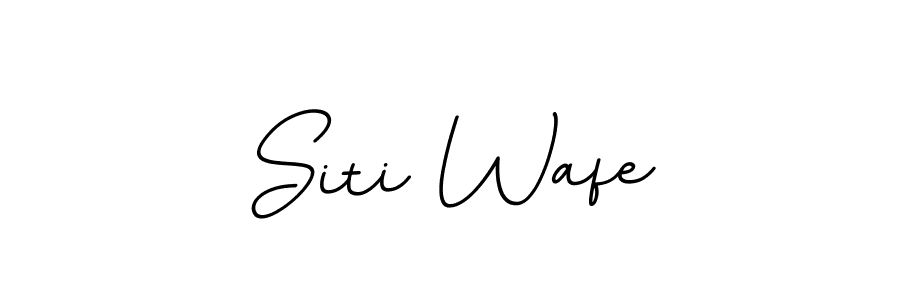 Make a beautiful signature design for name Siti Wafe. With this signature (BallpointsItalic-DORy9) style, you can create a handwritten signature for free. Siti Wafe signature style 11 images and pictures png
