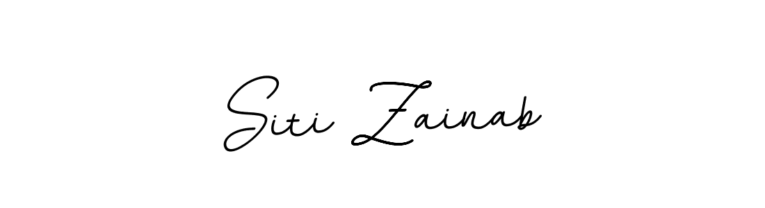Create a beautiful signature design for name Siti Zainab. With this signature (BallpointsItalic-DORy9) fonts, you can make a handwritten signature for free. Siti Zainab signature style 11 images and pictures png