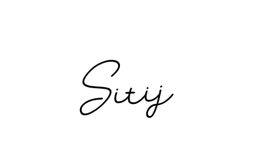 How to make Sitij name signature. Use BallpointsItalic-DORy9 style for creating short signs online. This is the latest handwritten sign. Sitij signature style 11 images and pictures png