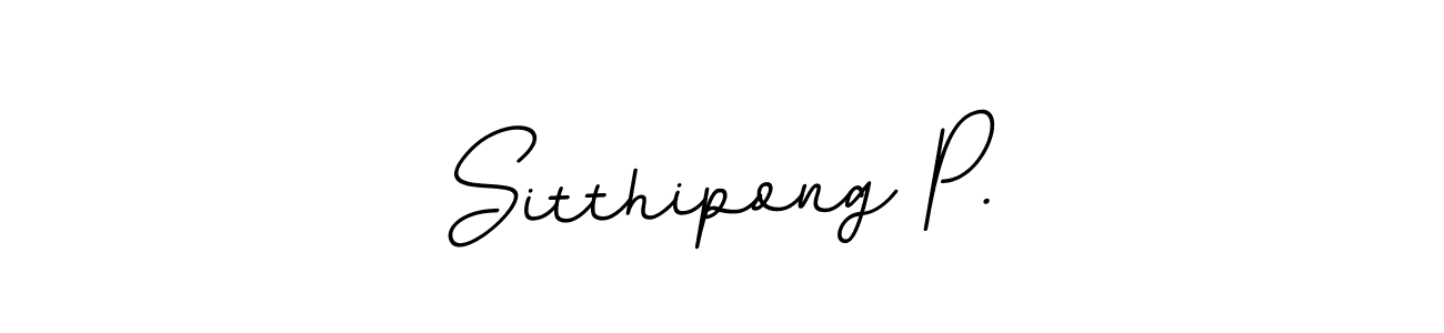 How to make Sitthipong P. name signature. Use BallpointsItalic-DORy9 style for creating short signs online. This is the latest handwritten sign. Sitthipong P. signature style 11 images and pictures png