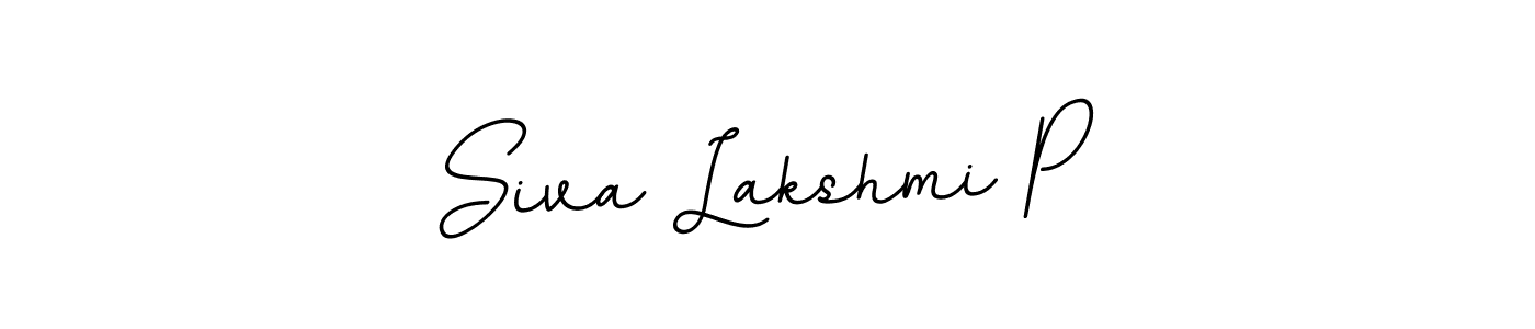 The best way (BallpointsItalic-DORy9) to make a short signature is to pick only two or three words in your name. The name Siva Lakshmi P include a total of six letters. For converting this name. Siva Lakshmi P signature style 11 images and pictures png