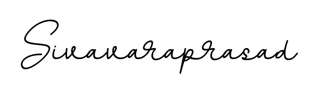 Create an unforgettable impression when signing with Sivavaraprasad name styled in BallpointsItalic-DORy9 typography. 100% free online generator. Sivavaraprasad signature style 11 images and pictures png
