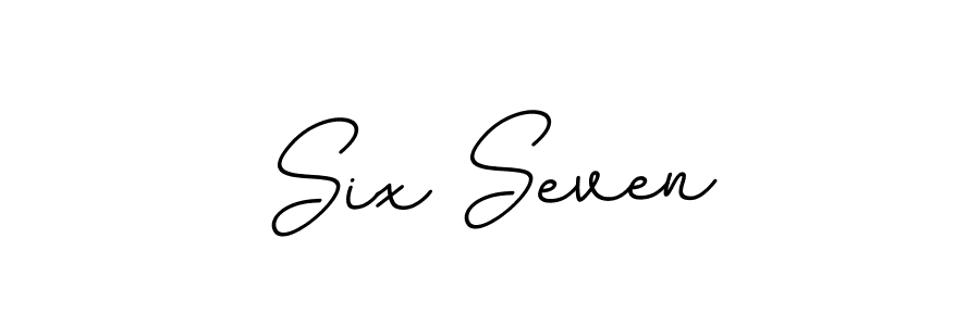 Create a beautiful signature design for name Six Seven. With this signature (BallpointsItalic-DORy9) fonts, you can make a handwritten signature for free. Six Seven signature style 11 images and pictures png