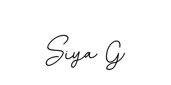 How to make Siya G name signature. Use BallpointsItalic-DORy9 style for creating short signs online. This is the latest handwritten sign. Siya G signature style 11 images and pictures png