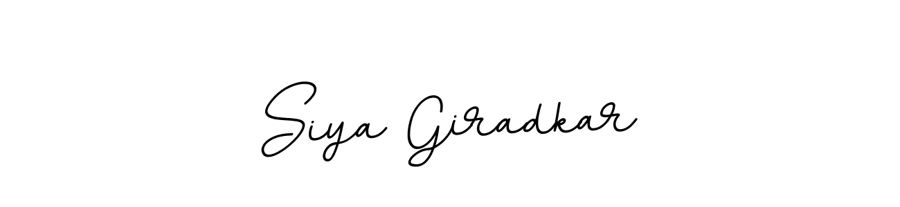 Design your own signature with our free online signature maker. With this signature software, you can create a handwritten (BallpointsItalic-DORy9) signature for name Siya Giradkar. Siya Giradkar signature style 11 images and pictures png