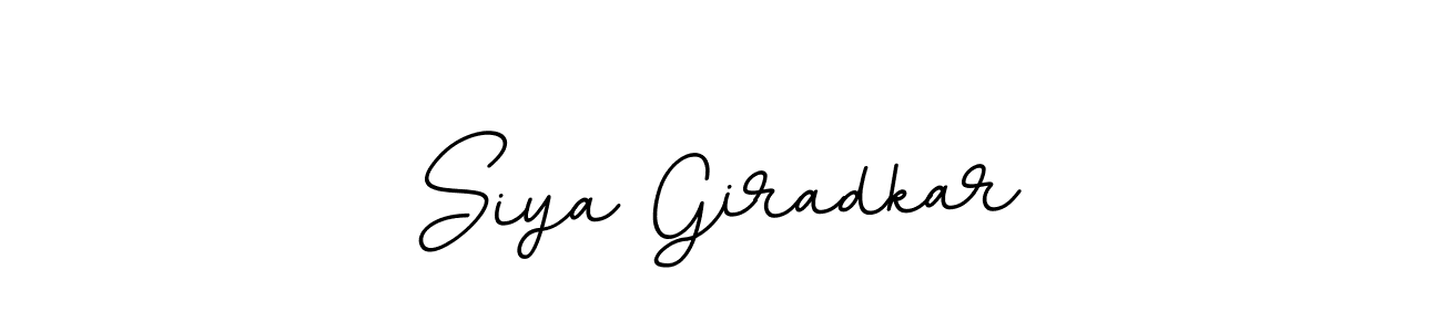 Use a signature maker to create a handwritten signature online. With this signature software, you can design (BallpointsItalic-DORy9) your own signature for name Siya Giradkar. Siya Giradkar signature style 11 images and pictures png