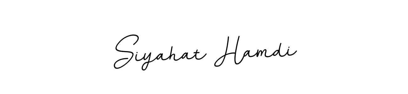 How to make Siyahat Hamdi name signature. Use BallpointsItalic-DORy9 style for creating short signs online. This is the latest handwritten sign. Siyahat Hamdi signature style 11 images and pictures png