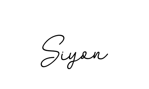 How to make Siyon name signature. Use BallpointsItalic-DORy9 style for creating short signs online. This is the latest handwritten sign. Siyon signature style 11 images and pictures png