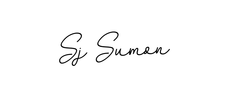 Design your own signature with our free online signature maker. With this signature software, you can create a handwritten (BallpointsItalic-DORy9) signature for name Sj Sumon. Sj Sumon signature style 11 images and pictures png