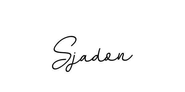 Design your own signature with our free online signature maker. With this signature software, you can create a handwritten (BallpointsItalic-DORy9) signature for name Sjadon. Sjadon signature style 11 images and pictures png