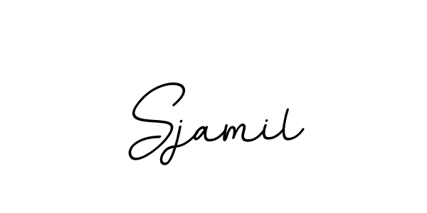 Design your own signature with our free online signature maker. With this signature software, you can create a handwritten (BallpointsItalic-DORy9) signature for name Sjamil. Sjamil signature style 11 images and pictures png