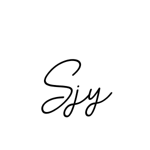 Use a signature maker to create a handwritten signature online. With this signature software, you can design (BallpointsItalic-DORy9) your own signature for name Sjy. Sjy signature style 11 images and pictures png