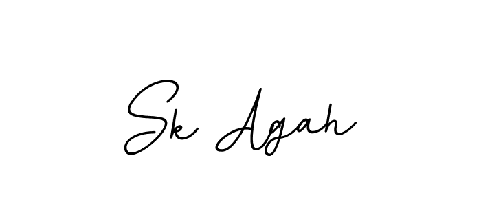 The best way (BallpointsItalic-DORy9) to make a short signature is to pick only two or three words in your name. The name Sk Agah include a total of six letters. For converting this name. Sk Agah signature style 11 images and pictures png