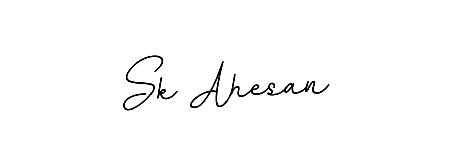 The best way (BallpointsItalic-DORy9) to make a short signature is to pick only two or three words in your name. The name Sk Ahesan include a total of six letters. For converting this name. Sk Ahesan signature style 11 images and pictures png