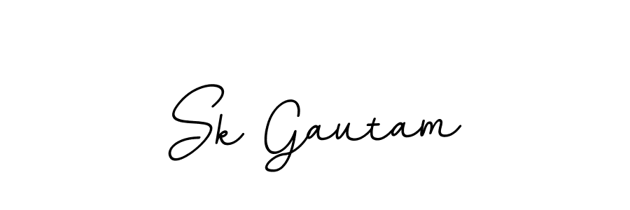 How to make Sk Gautam name signature. Use BallpointsItalic-DORy9 style for creating short signs online. This is the latest handwritten sign. Sk Gautam signature style 11 images and pictures png