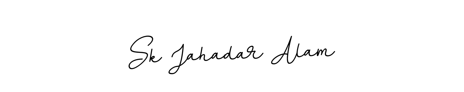 How to make Sk Jahadar Alam name signature. Use BallpointsItalic-DORy9 style for creating short signs online. This is the latest handwritten sign. Sk Jahadar Alam signature style 11 images and pictures png