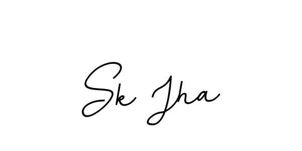 Use a signature maker to create a handwritten signature online. With this signature software, you can design (BallpointsItalic-DORy9) your own signature for name Sk Jha. Sk Jha signature style 11 images and pictures png