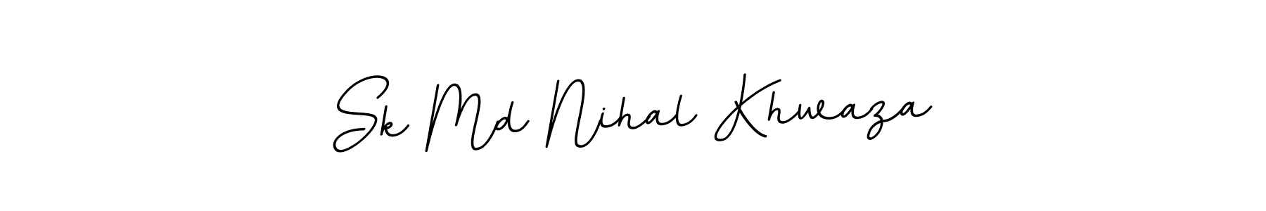 You should practise on your own different ways (BallpointsItalic-DORy9) to write your name (Sk Md Nihal Khwaza) in signature. don't let someone else do it for you. Sk Md Nihal Khwaza signature style 11 images and pictures png