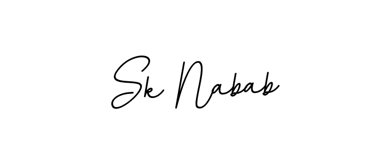 How to make Sk Nabab name signature. Use BallpointsItalic-DORy9 style for creating short signs online. This is the latest handwritten sign. Sk Nabab signature style 11 images and pictures png