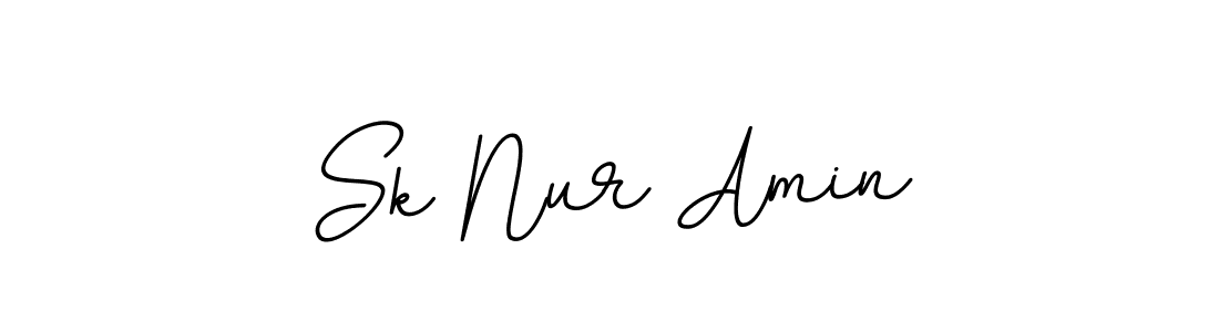 How to make Sk Nur Amin name signature. Use BallpointsItalic-DORy9 style for creating short signs online. This is the latest handwritten sign. Sk Nur Amin signature style 11 images and pictures png