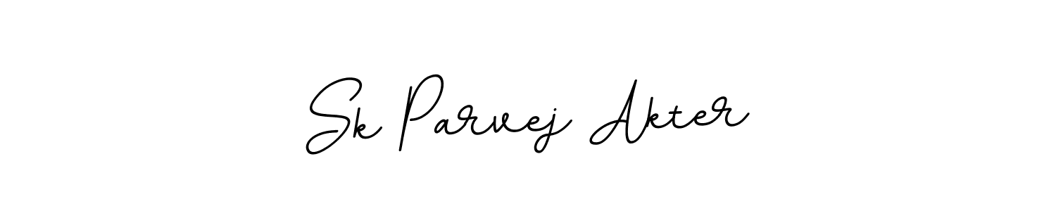 Sk Parvej Akter stylish signature style. Best Handwritten Sign (BallpointsItalic-DORy9) for my name. Handwritten Signature Collection Ideas for my name Sk Parvej Akter. Sk Parvej Akter signature style 11 images and pictures png