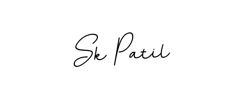 How to make Sk Patil name signature. Use BallpointsItalic-DORy9 style for creating short signs online. This is the latest handwritten sign. Sk Patil signature style 11 images and pictures png