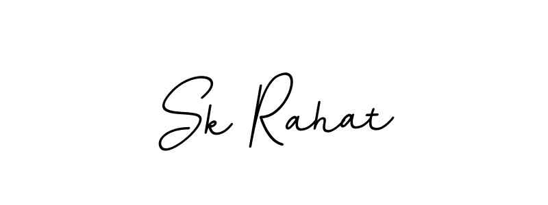 How to make Sk Rahat name signature. Use BallpointsItalic-DORy9 style for creating short signs online. This is the latest handwritten sign. Sk Rahat signature style 11 images and pictures png