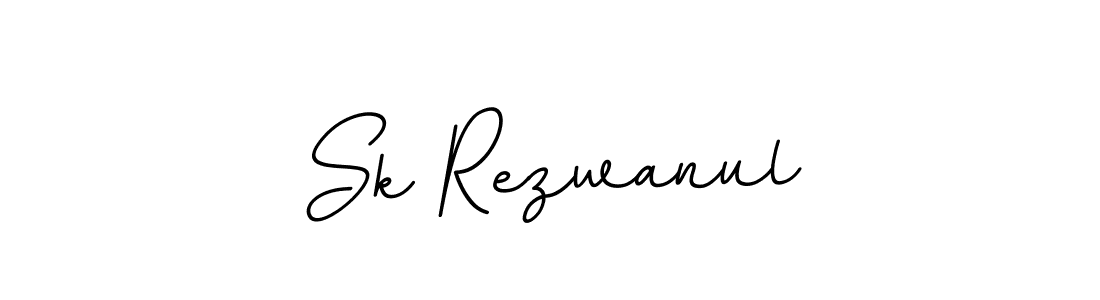 How to make Sk Rezwanul name signature. Use BallpointsItalic-DORy9 style for creating short signs online. This is the latest handwritten sign. Sk Rezwanul signature style 11 images and pictures png