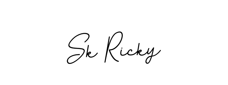 Use a signature maker to create a handwritten signature online. With this signature software, you can design (BallpointsItalic-DORy9) your own signature for name Sk Ricky. Sk Ricky signature style 11 images and pictures png