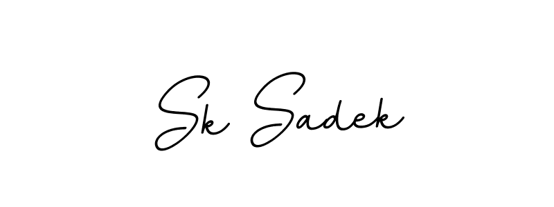 Make a beautiful signature design for name Sk Sadek. With this signature (BallpointsItalic-DORy9) style, you can create a handwritten signature for free. Sk Sadek signature style 11 images and pictures png