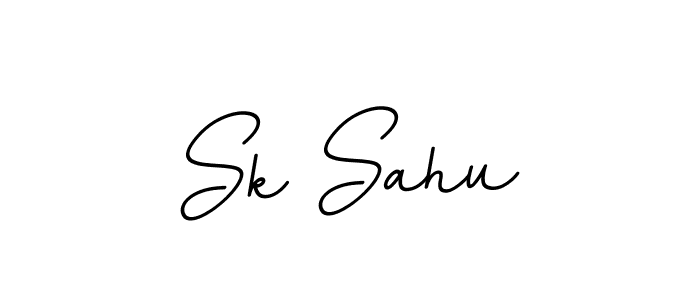 How to make Sk Sahu name signature. Use BallpointsItalic-DORy9 style for creating short signs online. This is the latest handwritten sign. Sk Sahu signature style 11 images and pictures png