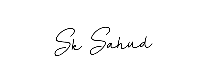How to make Sk Sahud name signature. Use BallpointsItalic-DORy9 style for creating short signs online. This is the latest handwritten sign. Sk Sahud signature style 11 images and pictures png