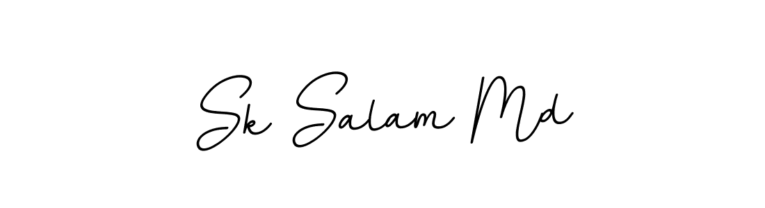How to make Sk Salam Md name signature. Use BallpointsItalic-DORy9 style for creating short signs online. This is the latest handwritten sign. Sk Salam Md signature style 11 images and pictures png