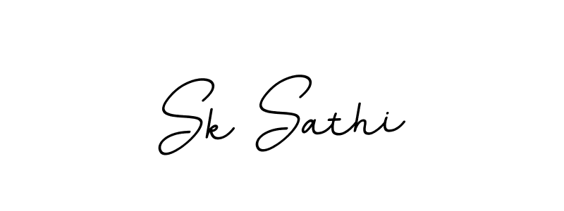 Create a beautiful signature design for name Sk Sathi. With this signature (BallpointsItalic-DORy9) fonts, you can make a handwritten signature for free. Sk Sathi signature style 11 images and pictures png