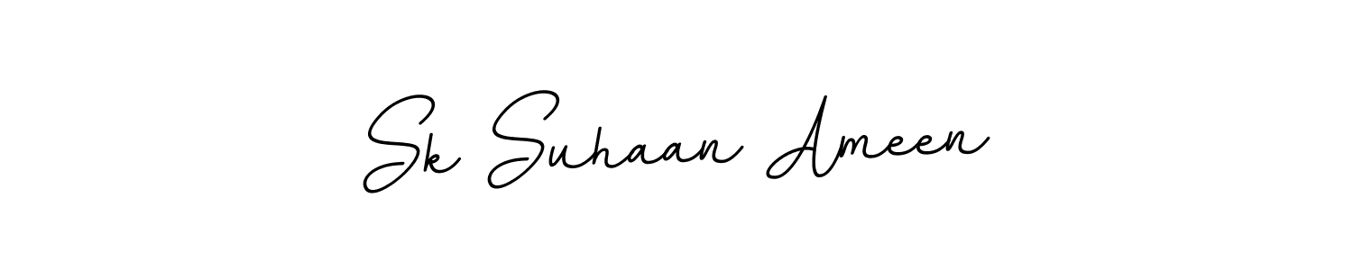 The best way (BallpointsItalic-DORy9) to make a short signature is to pick only two or three words in your name. The name Sk Suhaan Ameen include a total of six letters. For converting this name. Sk Suhaan Ameen signature style 11 images and pictures png