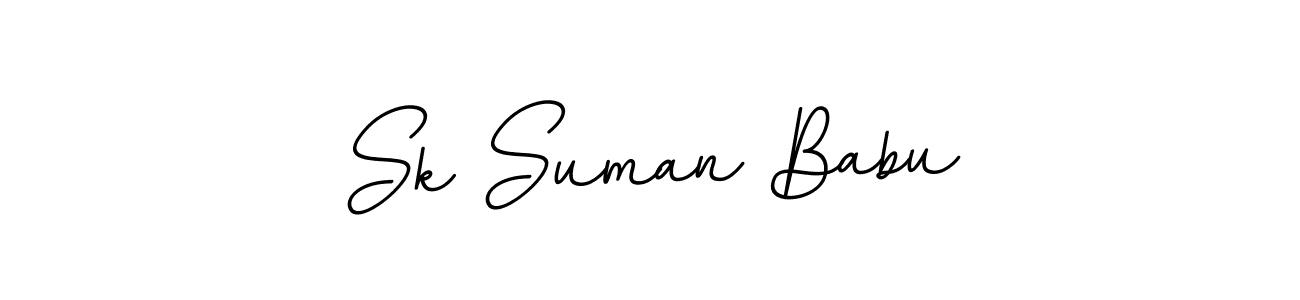 The best way (BallpointsItalic-DORy9) to make a short signature is to pick only two or three words in your name. The name Sk Suman Babu include a total of six letters. For converting this name. Sk Suman Babu signature style 11 images and pictures png