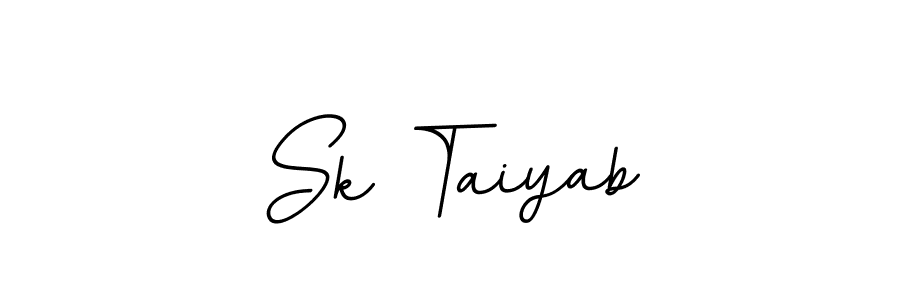 How to make Sk Taiyab name signature. Use BallpointsItalic-DORy9 style for creating short signs online. This is the latest handwritten sign. Sk Taiyab signature style 11 images and pictures png