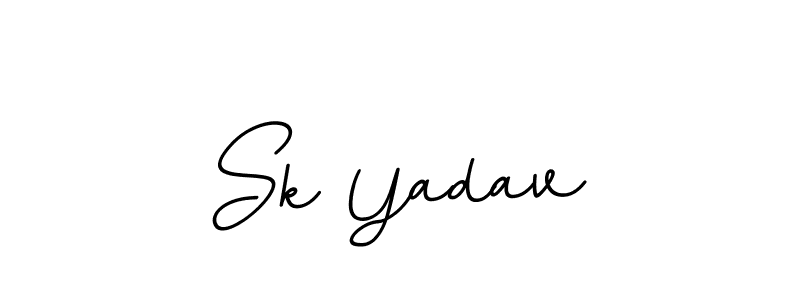 Design your own signature with our free online signature maker. With this signature software, you can create a handwritten (BallpointsItalic-DORy9) signature for name Sk Yadav. Sk Yadav signature style 11 images and pictures png