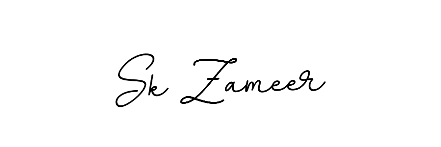 How to make Sk Zameer name signature. Use BallpointsItalic-DORy9 style for creating short signs online. This is the latest handwritten sign. Sk Zameer signature style 11 images and pictures png