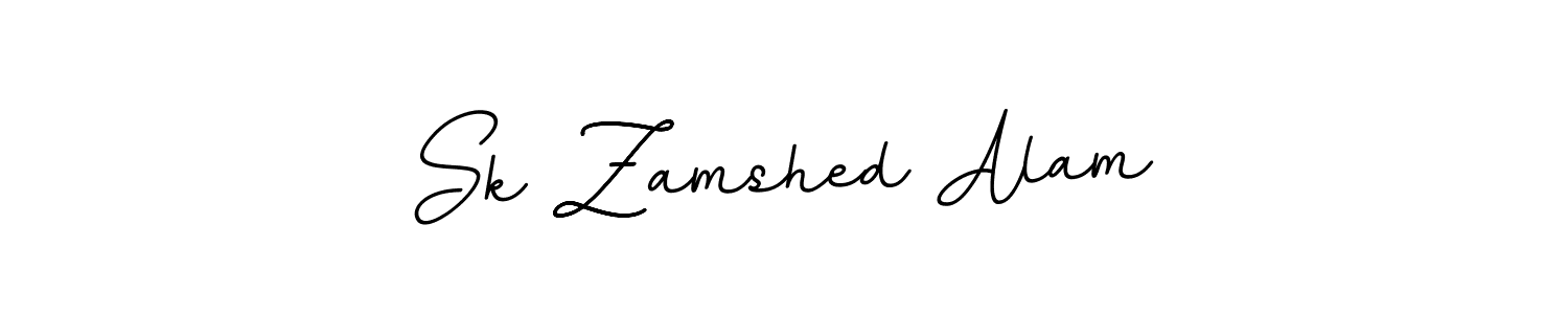 You should practise on your own different ways (BallpointsItalic-DORy9) to write your name (Sk Zamshed Alam) in signature. don't let someone else do it for you. Sk Zamshed Alam signature style 11 images and pictures png