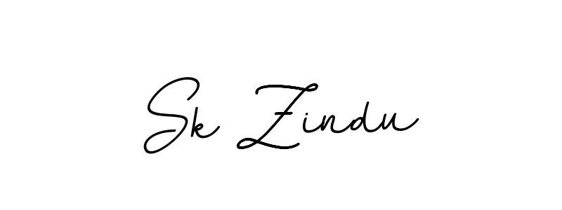 How to make Sk Zindu name signature. Use BallpointsItalic-DORy9 style for creating short signs online. This is the latest handwritten sign. Sk Zindu signature style 11 images and pictures png