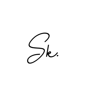 Create a beautiful signature design for name Sk.. With this signature (BallpointsItalic-DORy9) fonts, you can make a handwritten signature for free. Sk. signature style 11 images and pictures png