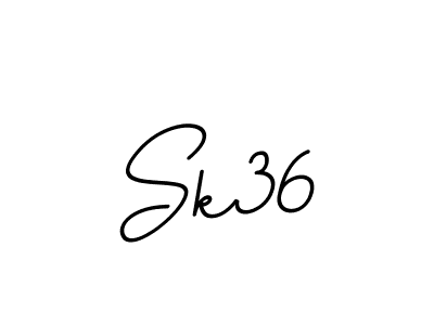 Design your own signature with our free online signature maker. With this signature software, you can create a handwritten (BallpointsItalic-DORy9) signature for name Sk36. Sk36 signature style 11 images and pictures png