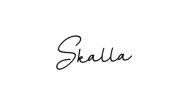 Make a beautiful signature design for name Skalla. With this signature (BallpointsItalic-DORy9) style, you can create a handwritten signature for free. Skalla signature style 11 images and pictures png