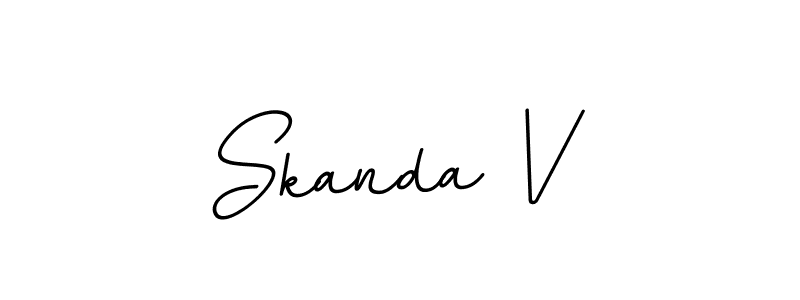 if you are searching for the best signature style for your name Skanda V. so please give up your signature search. here we have designed multiple signature styles  using BallpointsItalic-DORy9. Skanda V signature style 11 images and pictures png