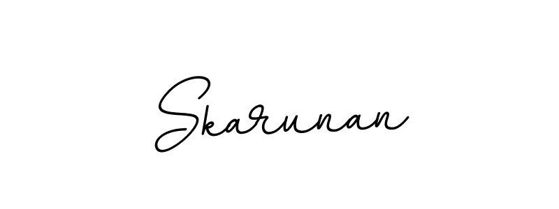 You should practise on your own different ways (BallpointsItalic-DORy9) to write your name (Skarunan) in signature. don't let someone else do it for you. Skarunan signature style 11 images and pictures png