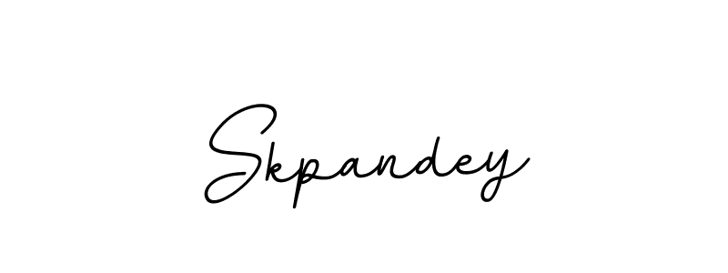 How to make Skpandey name signature. Use BallpointsItalic-DORy9 style for creating short signs online. This is the latest handwritten sign. Skpandey signature style 11 images and pictures png