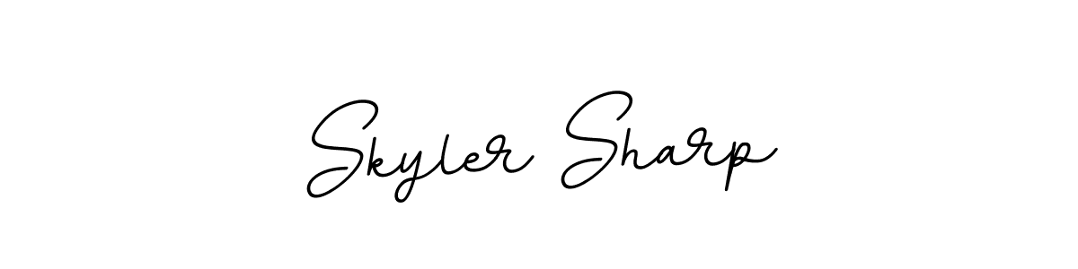 Use a signature maker to create a handwritten signature online. With this signature software, you can design (BallpointsItalic-DORy9) your own signature for name Skyler Sharp. Skyler Sharp signature style 11 images and pictures png